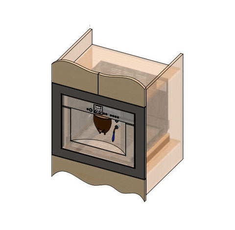 Coffee Maker Full Surround Trim Kit for a Wolf Coffee System, model # EC2450TE/S- 29 7/8” W x 21 7/8” H x 7/8” D (WEC2450TE/SEUG-8114-2)